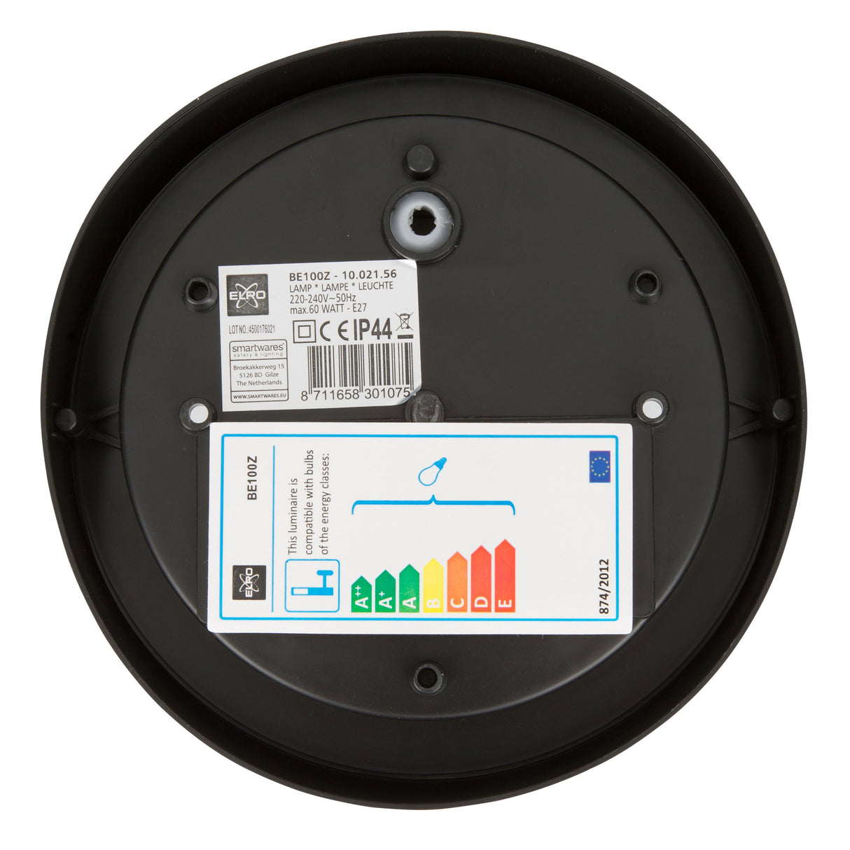 EAN 8711658301075 - Smartwares BE100Z Aplique de techo/pared para exterior E27Hs imagen 3