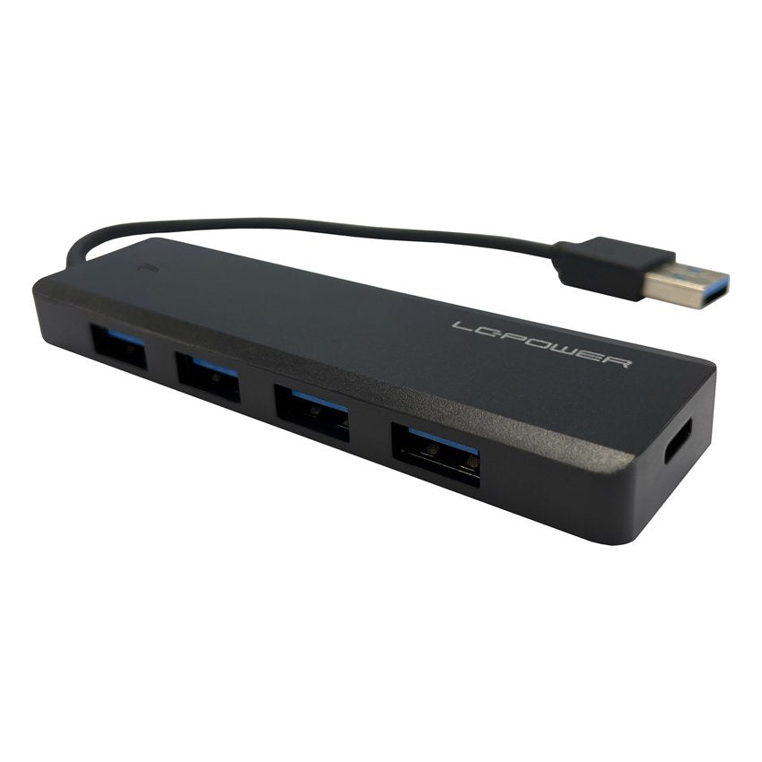 Hub Lc-Power Lc-Hub-U3-4-V2 4xusba 1xusb-C Black Retail