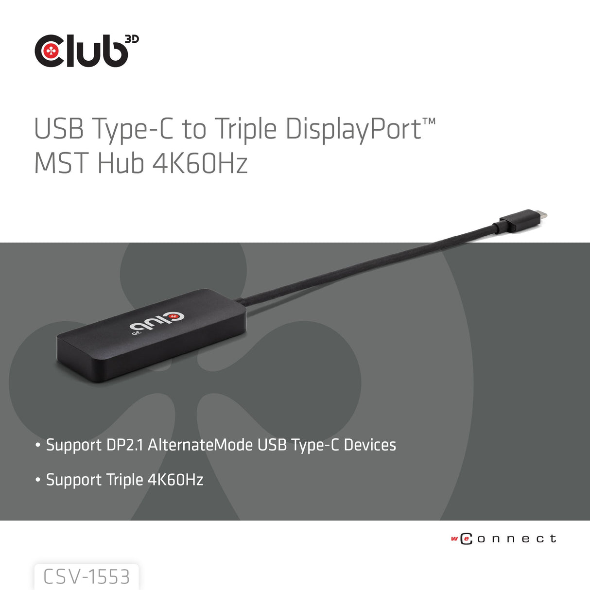 EAN 8719214473174 - CLUB3D CSV-1553 hub de interfaz USB Tipo C Negro imagen 6