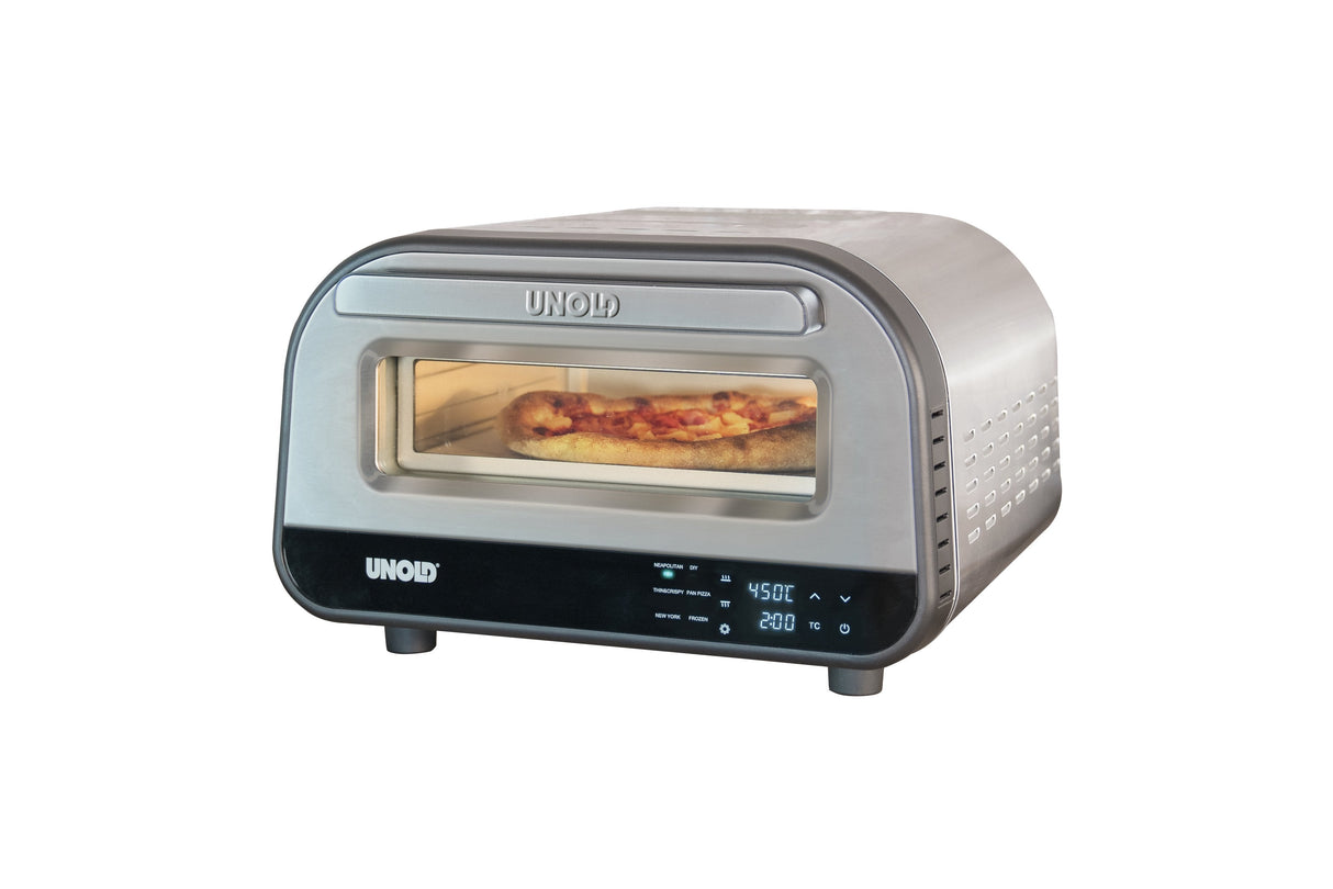 Horno De Pizza Unold Luigi (Acero Inoxidable/Negro, 1700 W, Para Pizzas De Hasta Aprox. Ø 30 Cm) 68816