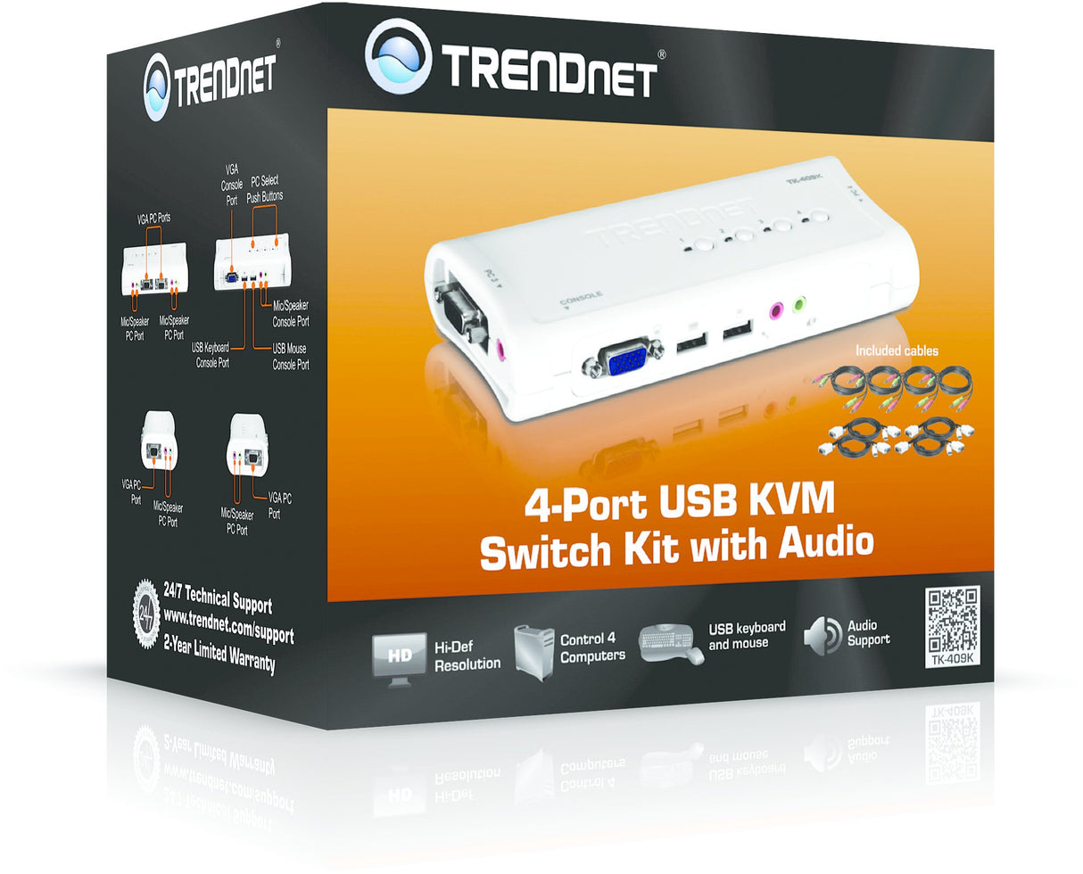 EAN 0710931304299 - Trendnet TK-409K interruptor KVM Azul imagen 6