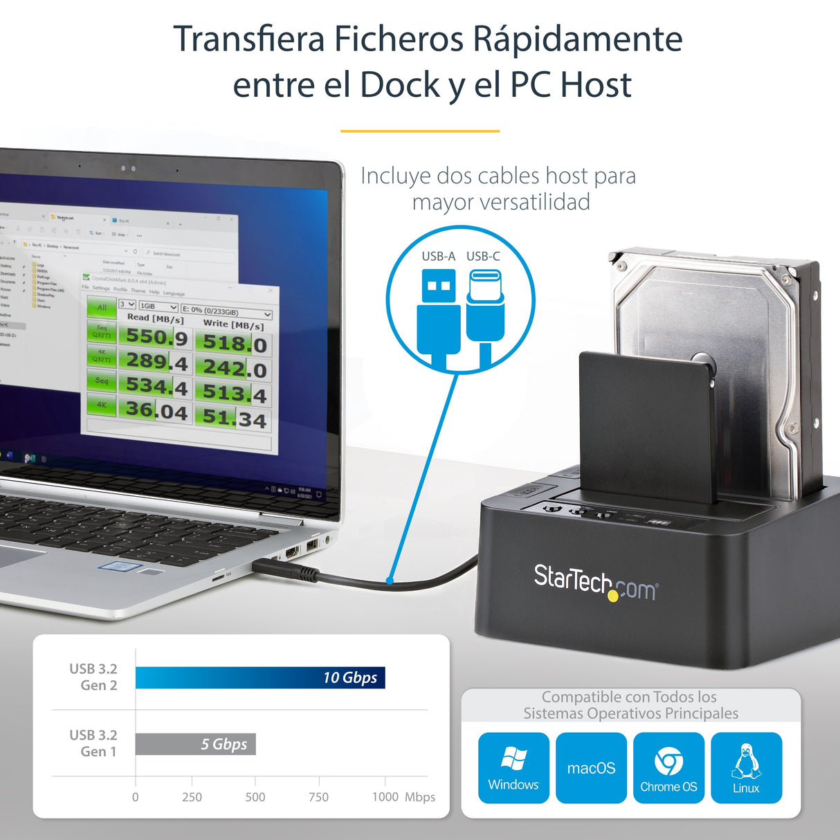 EAN 0065030863551 - StarTech.com SDOCK2U313R duplicador de datos y soporte Duplicador de HDD (discos duros) Negro 2 copias imagen 11
