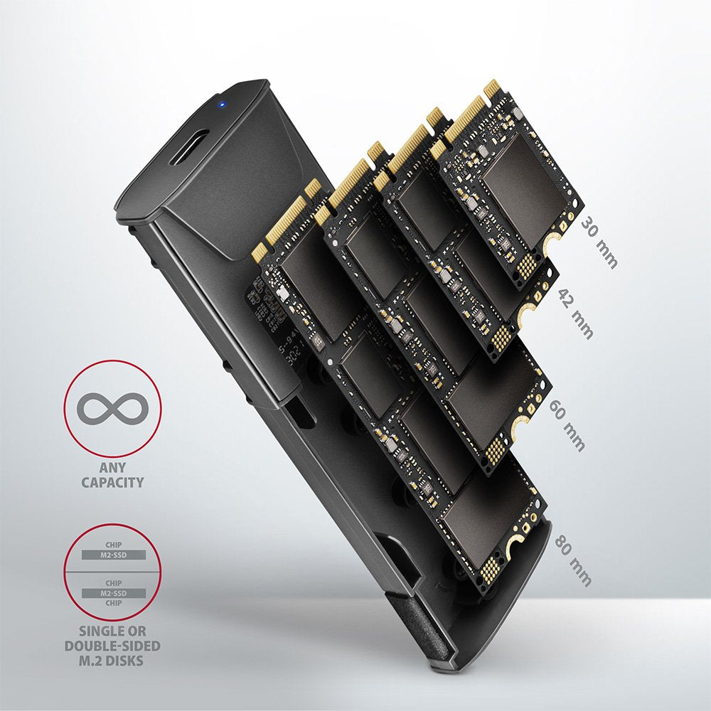 EAN 8595247906663 - Axagon EEM2-GTSA caja para disco duro externo Caja externa para unidad de estado sólido (SSD) Gris M.2 imagen 9