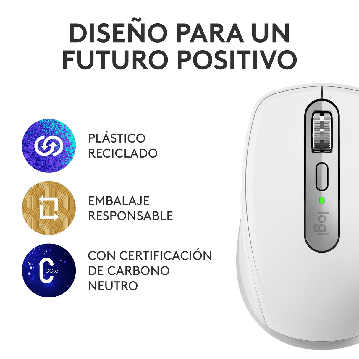 Logitech Mx Anywhere 3s Ratón Óptico 6 Botones Inalámbrico Bluetooth 910-006930