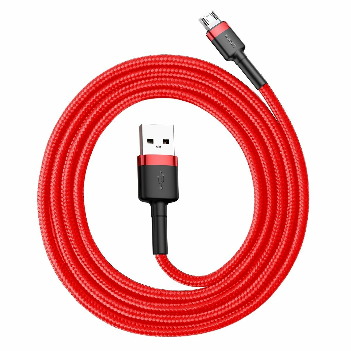Baseus Micro Usb Cafule Cable 2.4a 1m Red + Red (Camklf-B09)