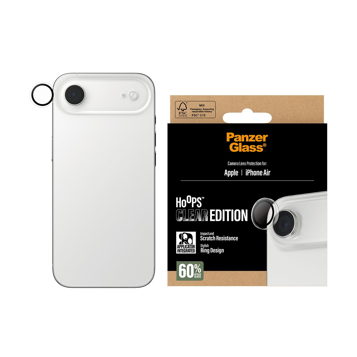 EAN 5715685027871 - PanzerGlass ® Hoops® Camera Lens Protector Transparent iPhone Air Protector de pantalla Apple 1 pieza(s) imagen 2