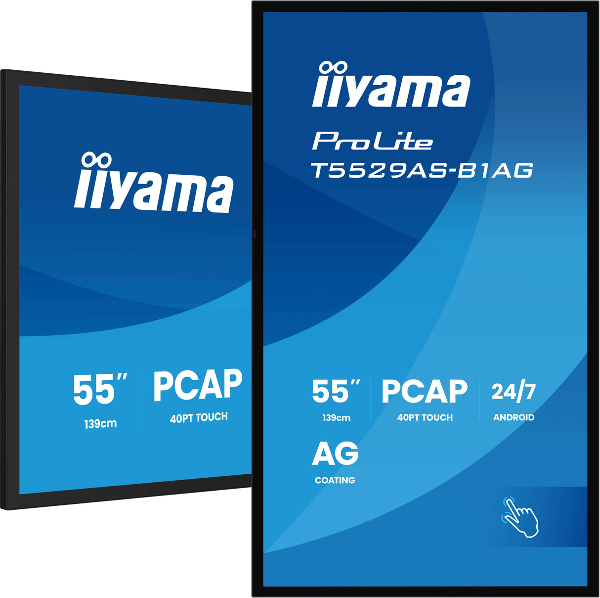 Iiyama T5529as-B1ag Pantalla De Señalización Panel Plano Interactivo 138,7 Cm (54.6") Led Wifi 500 Cd / M² 4k Ultra Hd Negro Pantalla Táctil Procesador Incorporado Android 24/7