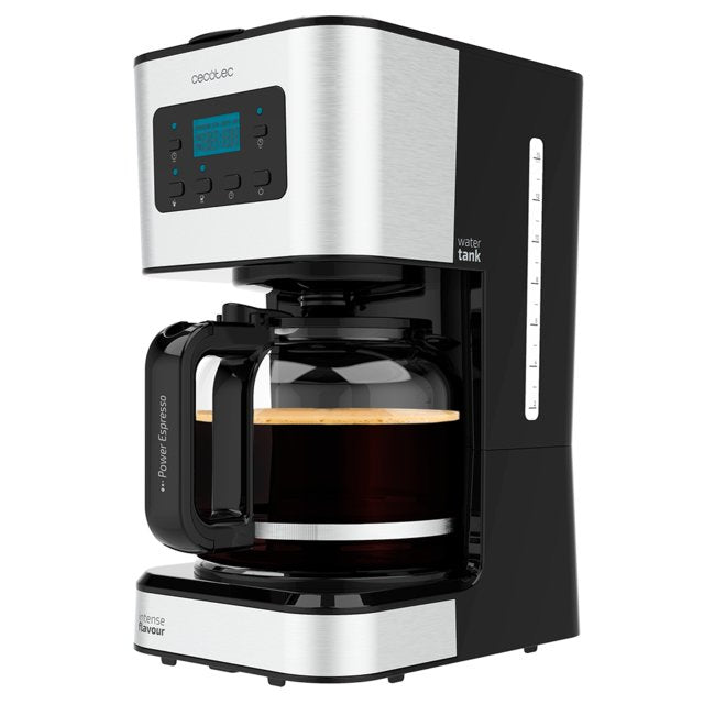 Cecotec Coffee 66 Smart Cafetera Goteo 950w - Jarra De Vidrio De 1,5l - Programable 24h - Tecnologia Extemaroma - Funcion Autoclean - Pantalla Lcd - Acabados En Acero Inoxidable