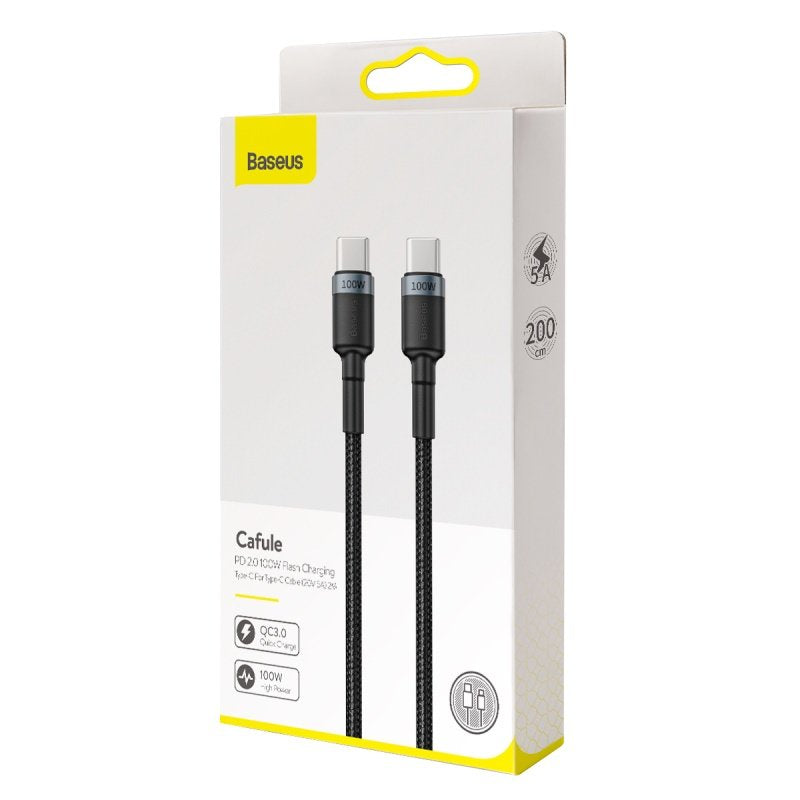 Baseus Cafule Gris/Negro - Cable Usb Tipo C A Tipo C 100w 2m
