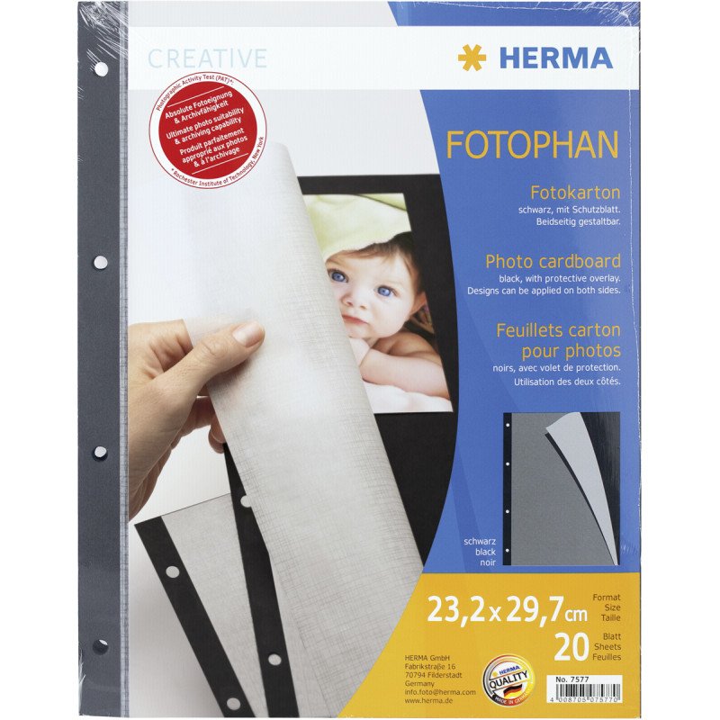 Herma Photo Carton Negro 20 Hojas 7577