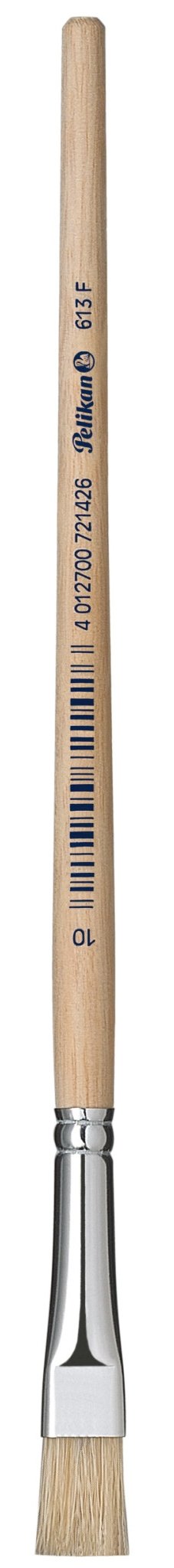Pelikan Pincel Serie 613f N. 20 - Pelo Natural - Para Colores Pastosos - Oleo, Acrilico Y Tempera - Mango De Madera