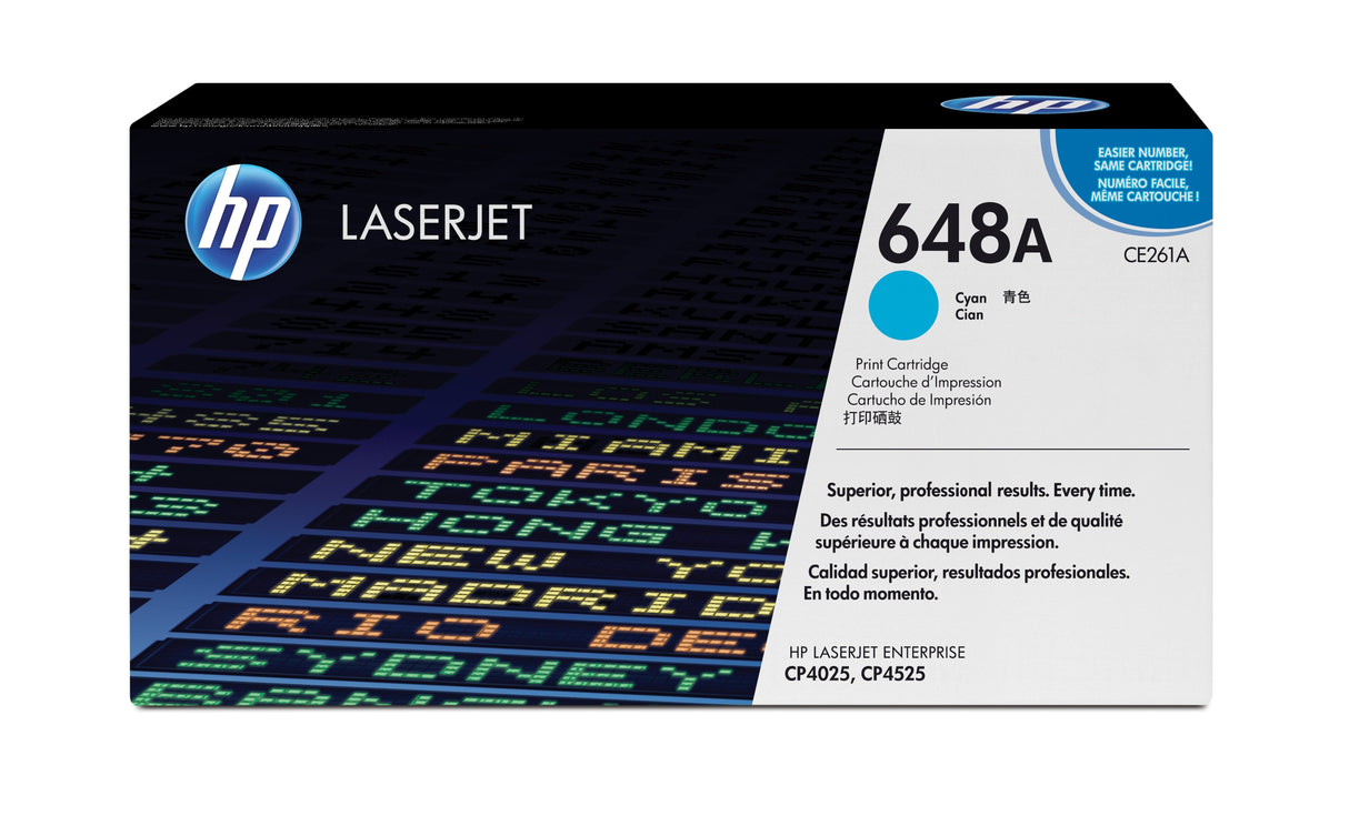 EAN 0884420186847 - HP 648A Cyan Original LaserJet Toner Cartridge cartucho de tóner 1 pieza(s) imagen 1