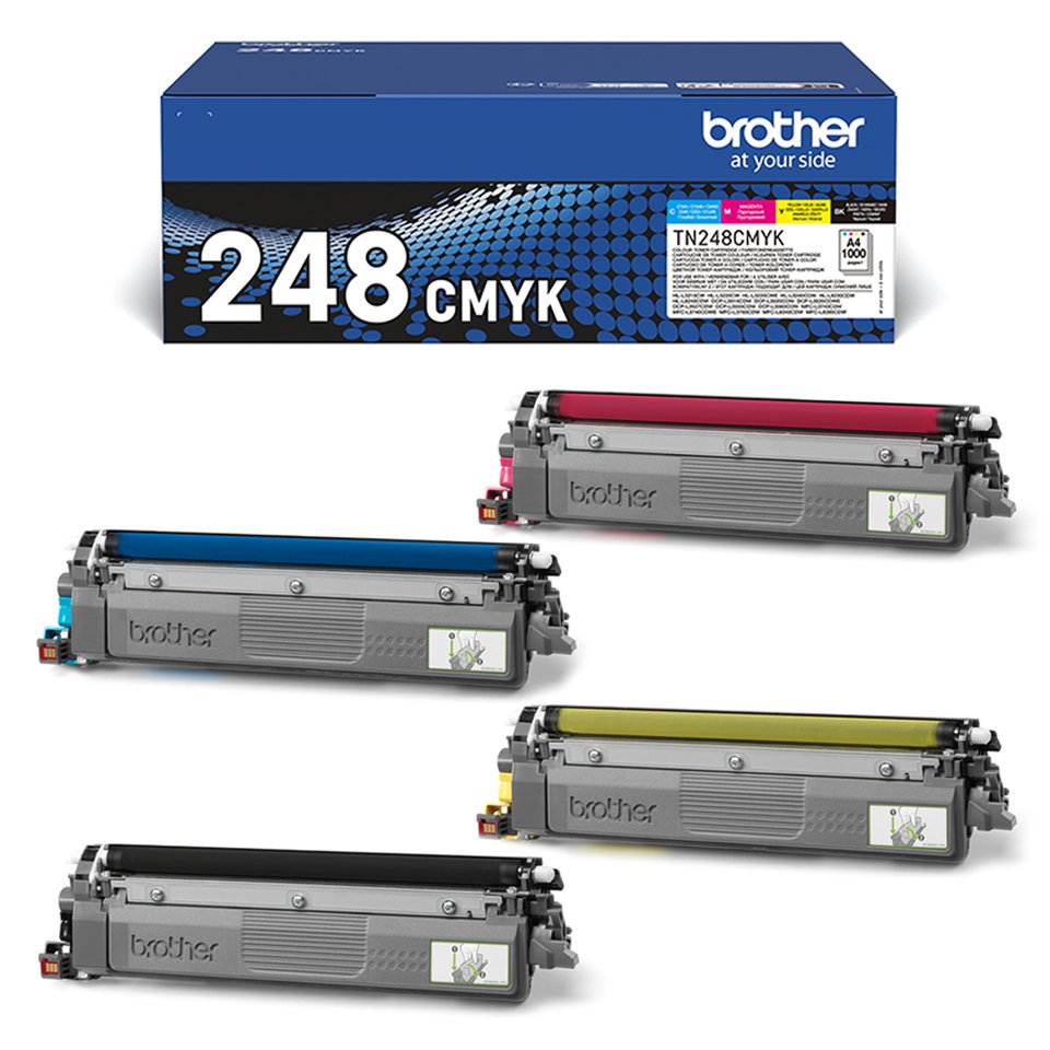 EAN 4977766821865 - Brother TN-248VAL cartucho de tóner 4 pieza(s) Original Negro, Cian, Magenta, Amarillo imagen 3