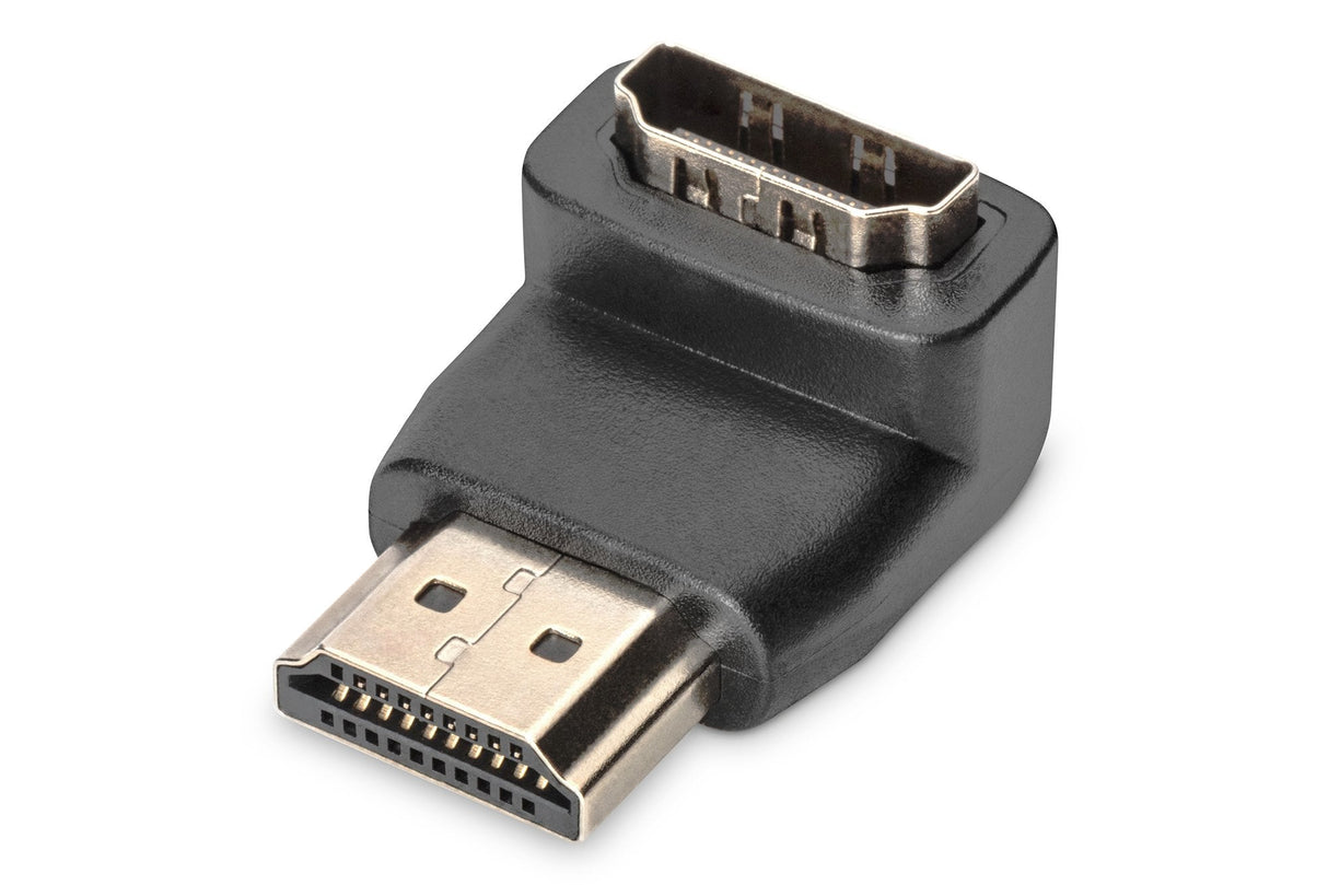 Adaptador Hdmi Macho A Hdmi Hembra Acodado Negro
