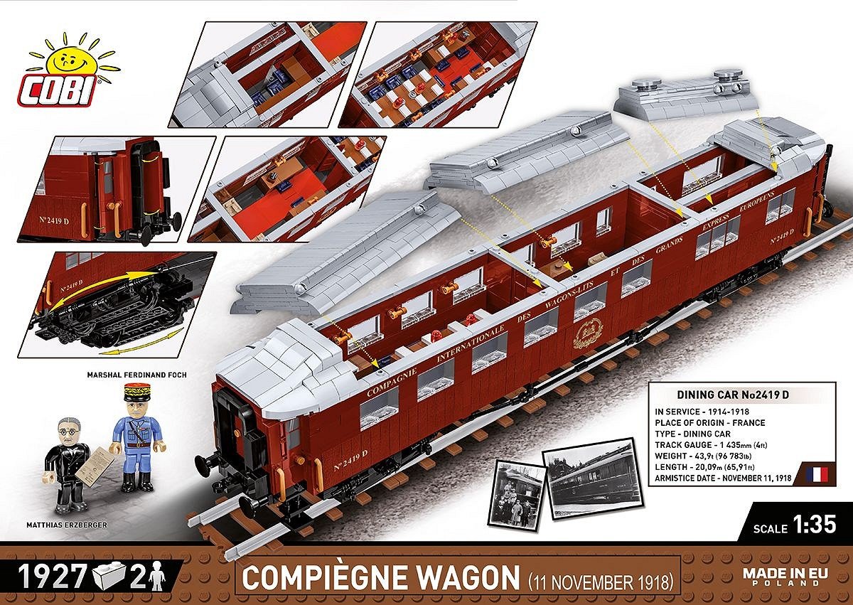EAN 5902251062910 - COBI Compiègne Wagon (11 November 1918) imagen 4