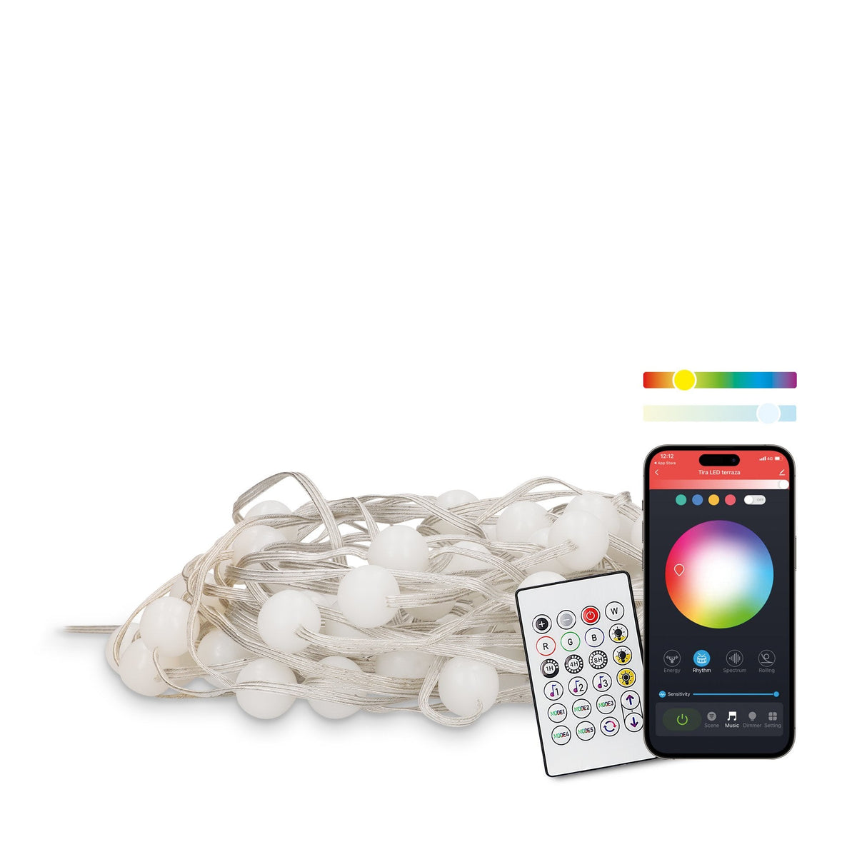 Colorled Tiras Led Burbujas Colores Rgb 10m Control Remoto Ksix