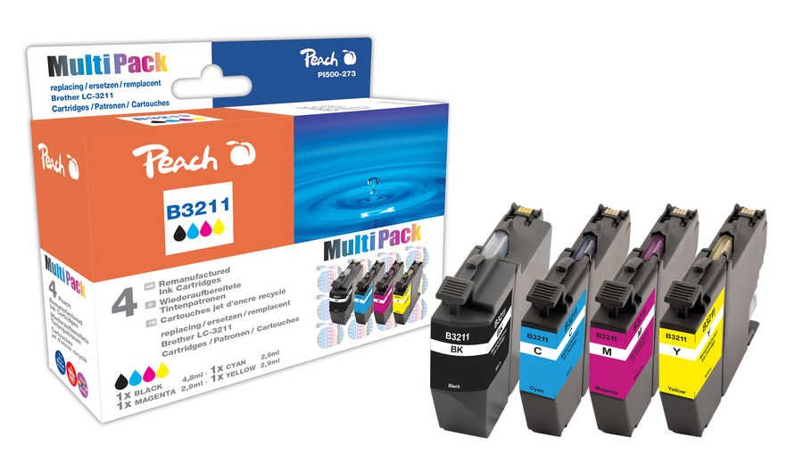 Peach Brother Tinta Compatible Lc-3211, Pea, Multi-Pack, Rem, Fw
