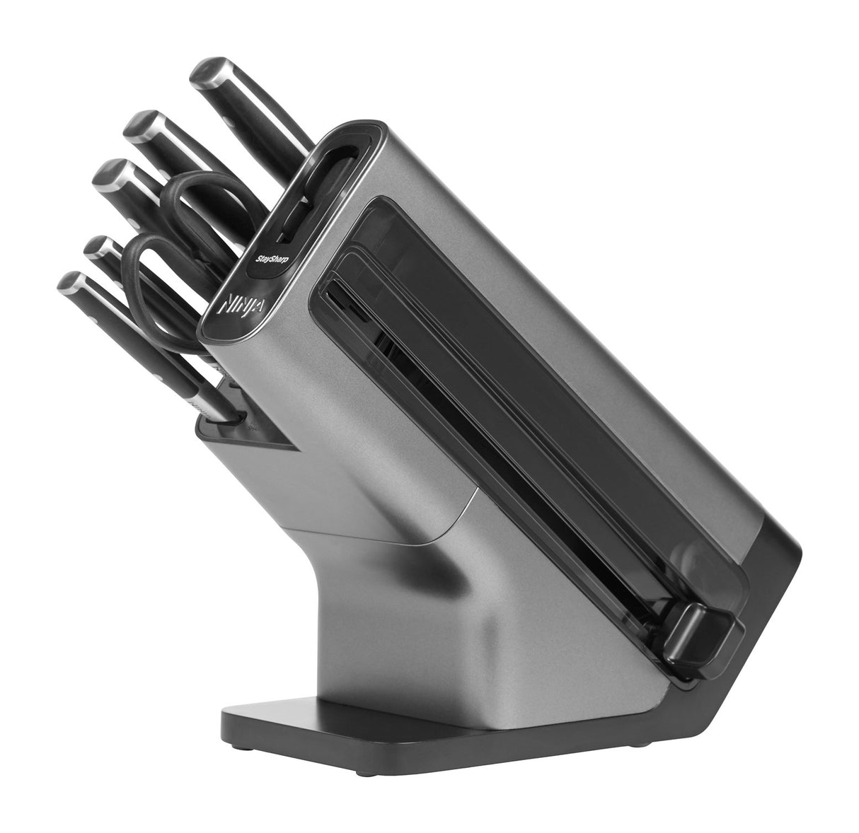 EAN 0622356249713 - Ninja Foodi StaySharp Bloque con ranuras para cuchillos Acero inoxidable Negro, Plata imagen 3