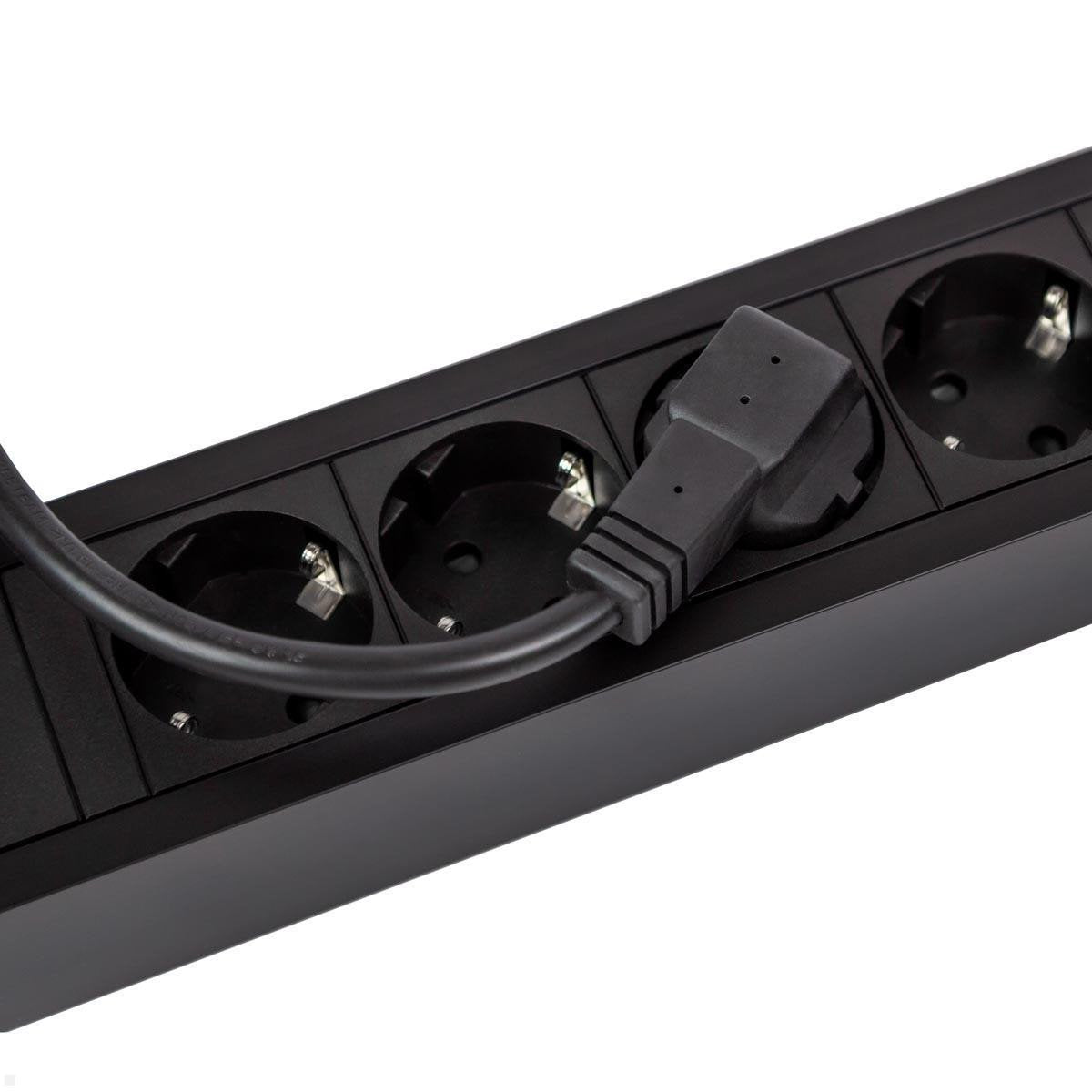 Regleta De Enchufes Bachmann Primo 2 Alu, 6 Vías, Negra, 2,0 M, Sin Interruptor