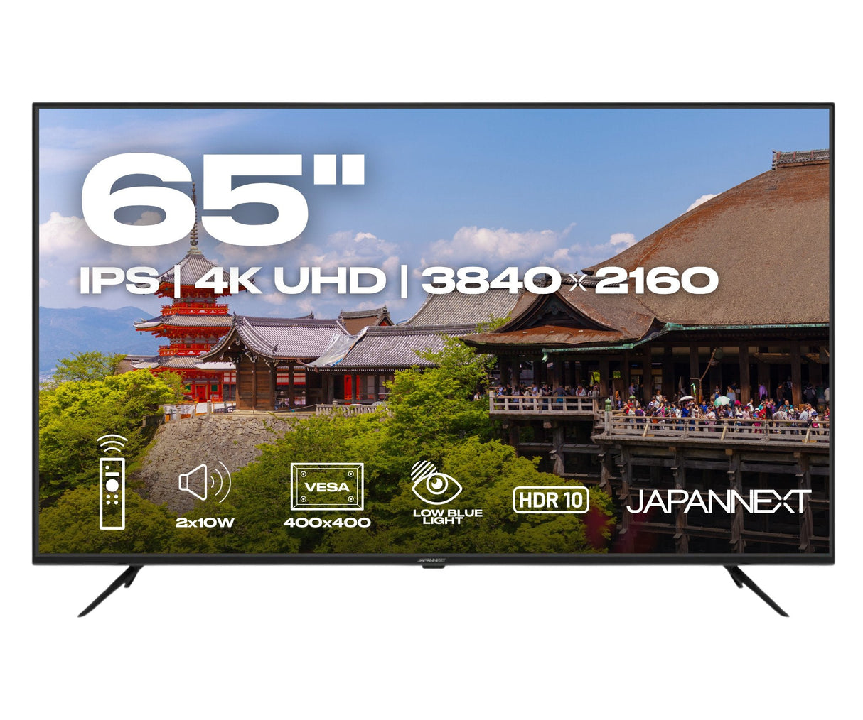 Monitor Japannext Jn-Ips650uhd60f 65" 3840 X 2160 Pixeles 4k Ultra Hd Lcd Negro