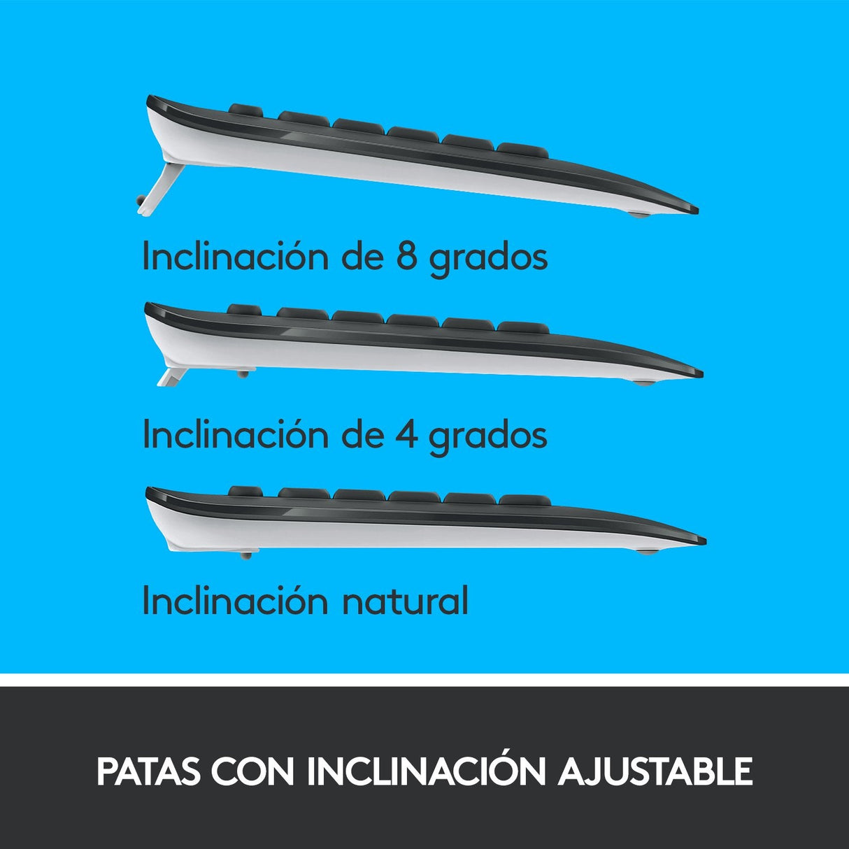 EAN 5099206077423 - Logitech 920-008680 teclado Ratón incluido Universal USB QWERTY Español Negro, Blanco imagen 6