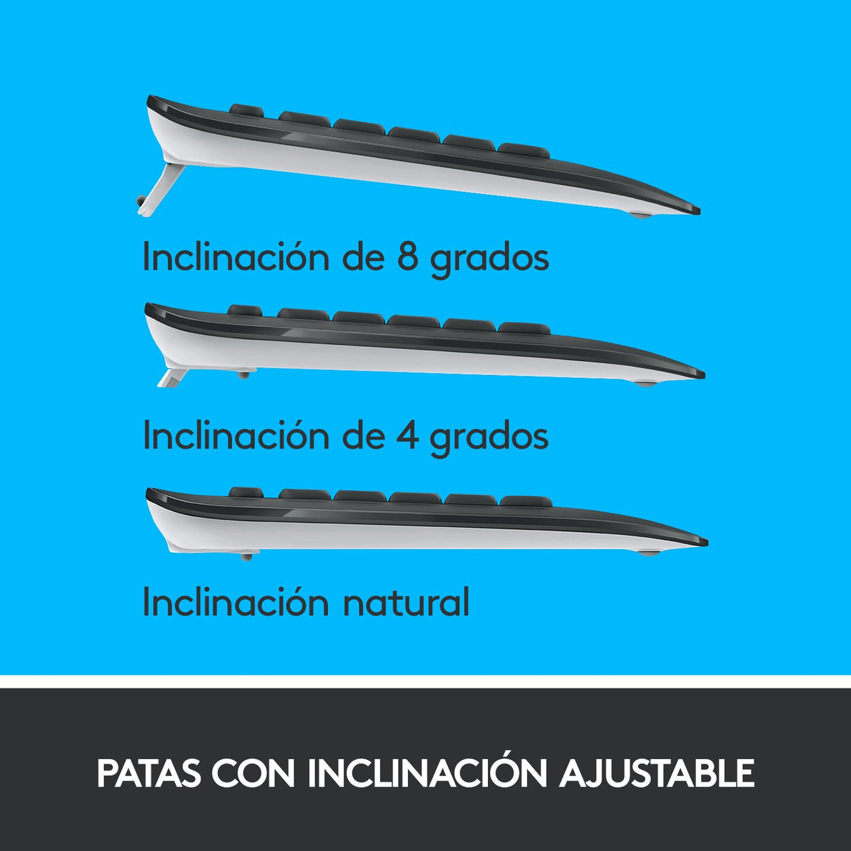 EAN 5099206077423 - Logitech 920-008680 teclado Ratón incluido Universal RF inalámbrico QWERTY Español Negro, Blanco imagen 6