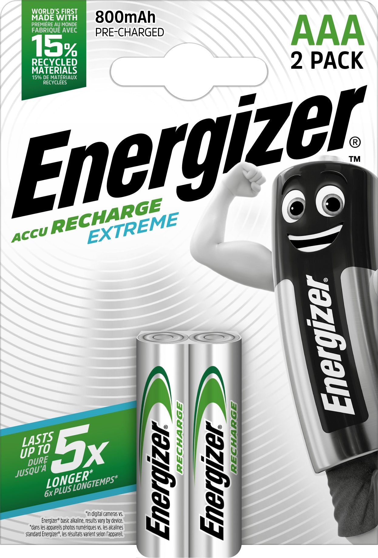 Energizer Extreme Pila Recargable Hr03 Aaa 800mah Blister*2