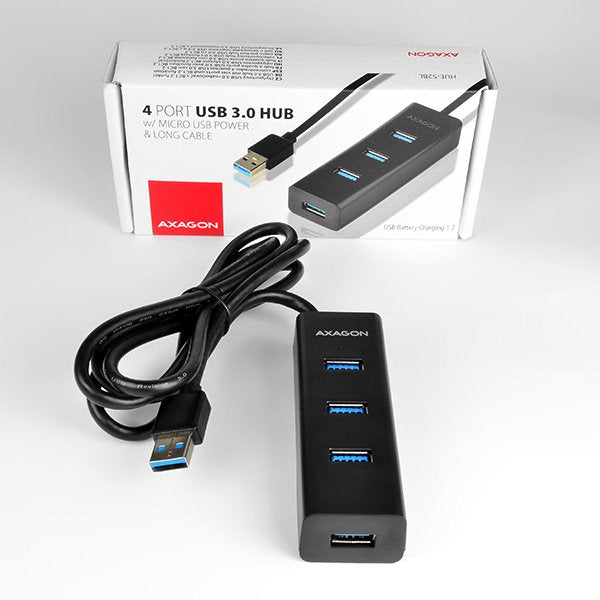 EAN 8595247903532 - Axagon HUE-S2BL hub de interfaz USB 3.2 Gen 1 (3.1 Gen 1) Type-A 5000 Mbit/s Negro imagen 6