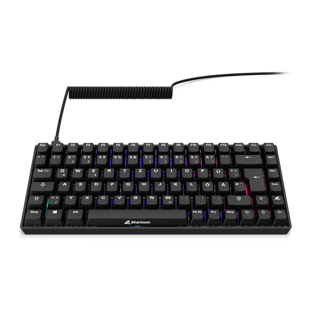 Sharkoon Skiller Sgk50 S3 Pbt, Teclado De Juegos Negro, De-Layout, Gateron G Pro 3.0 Amarillo 4044951040964