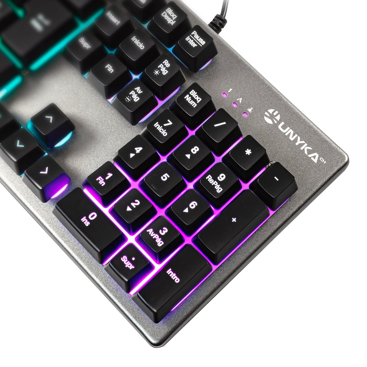 EAN 6974560220236 - UNYKAch UK505450 teclado Juego USB QWERTY Portugués Gris imagen 7