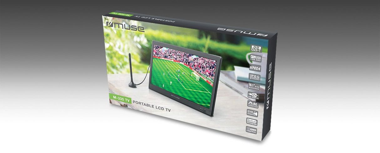 Muse Portable Tv M-335 10" Muse M-335 Tv, 25,6 Cm (10.1"), Tft, 4:3, 16:9, Analógico Y Digital, Dvb-T, Mpeg4