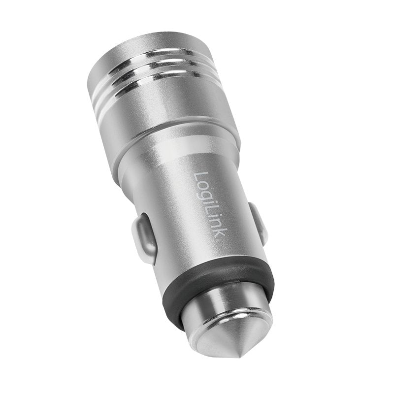 Logilink Pa0228 Adaptador De Carga Usb Para Coche 2 Usb 10,5w