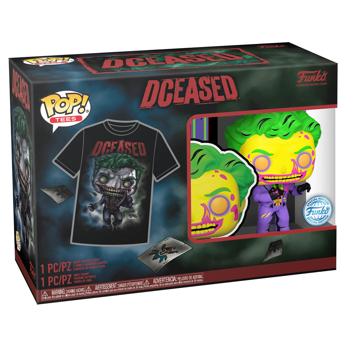 Set Figura Pop & Tee Dc Comics Joker Talla S