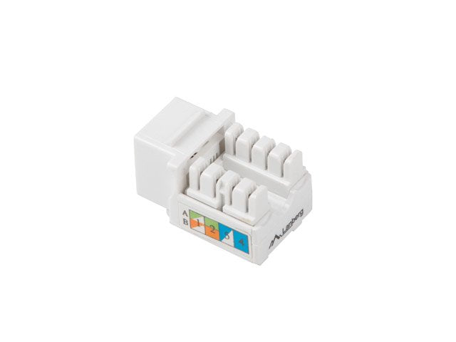 Lanberg Conector Keystone Ksu5-1090 Rj45 Hembra Externo Lsa Interno Utp Cat. 5e Para Cables 22-26awg