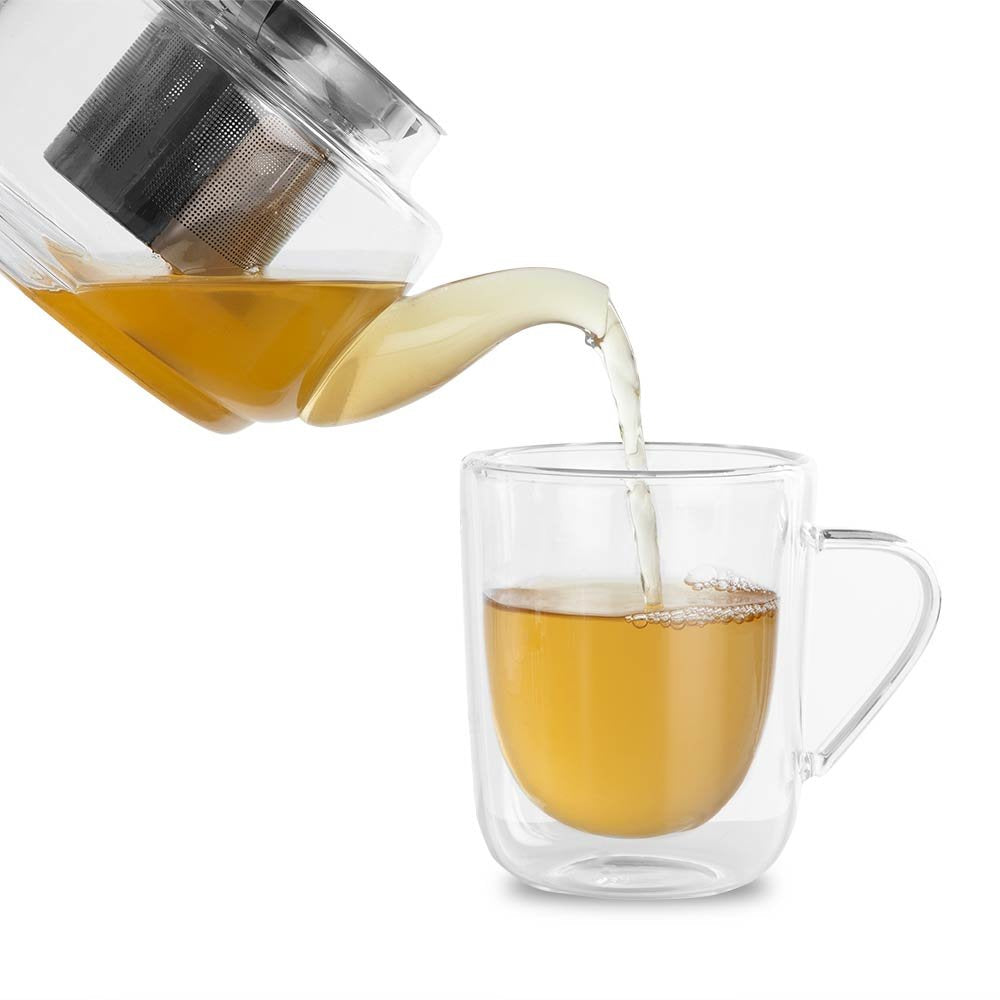 Tetera De Vidrio Orbegozo Ttc 700 Borosilicato - Resistente Al Calor - Filtro Y Tapa De Acero Inoxidable - Capacidad