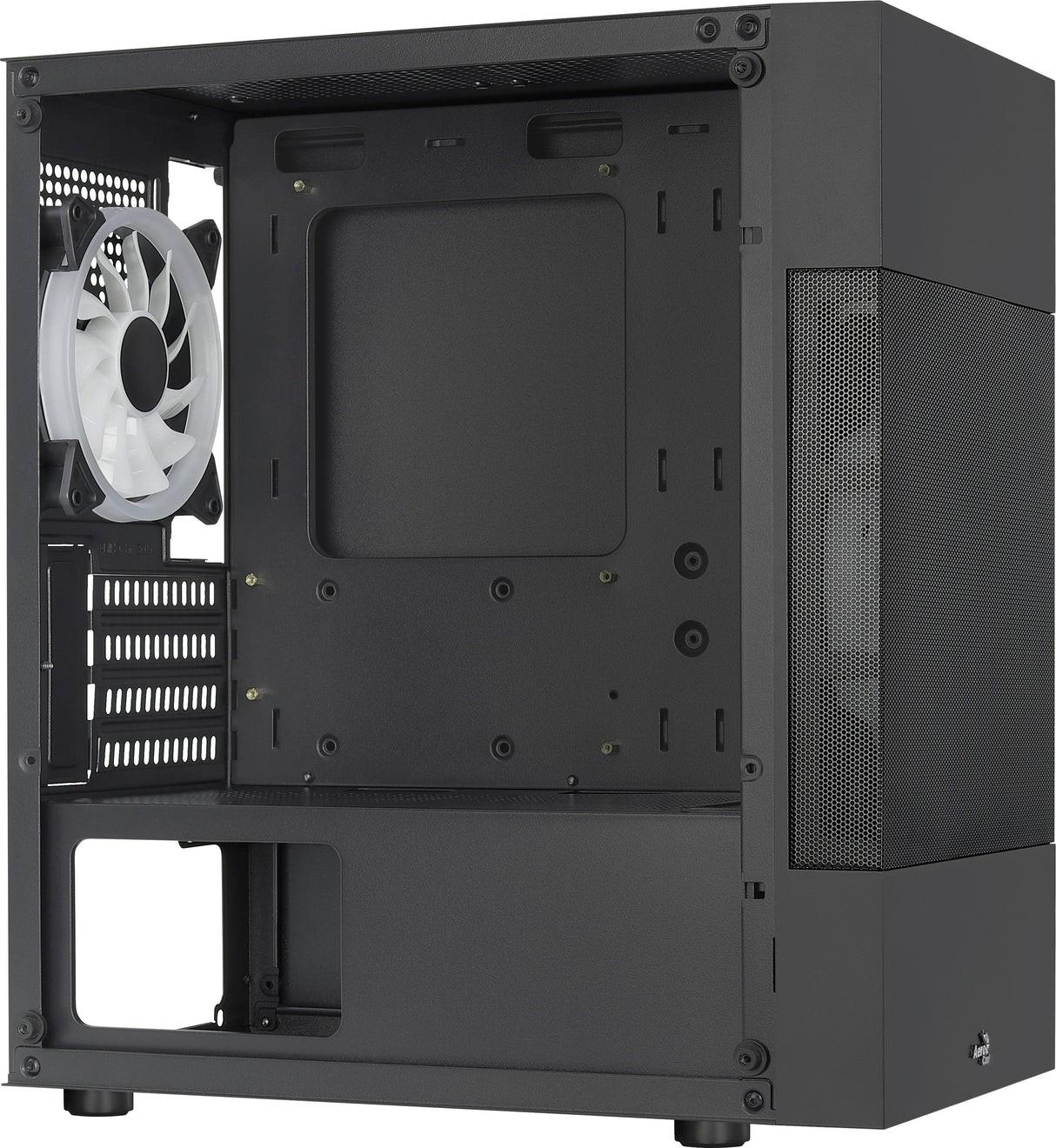 Caja Pc Aerocool Atomic Lite V1 Mini-Tower, Frgb, Vidrio Templado - Negro