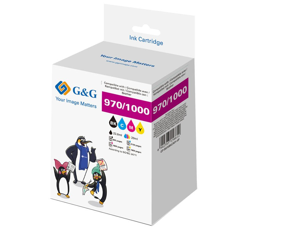 G&G 4 Xl-Druckerpatronen Ersetzen Lc970/Lc1000