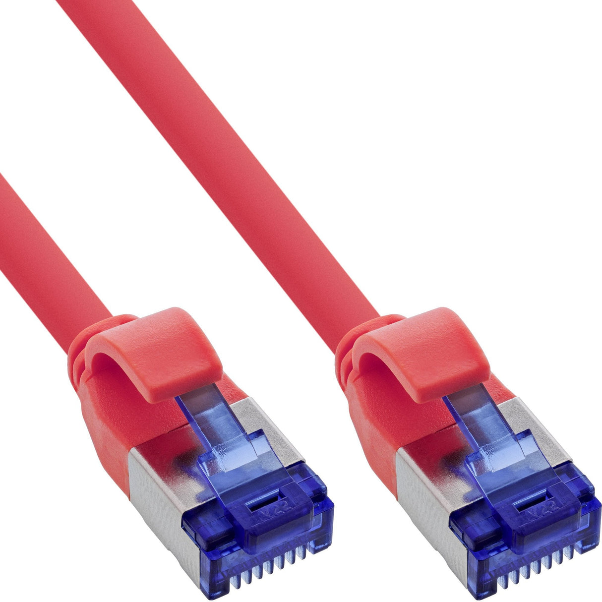 Inline® Cable De Red Slim, Cat.6a, S/Ftp, Tpe (Lszh) Flexible, Poe, Rojo, 1.5m