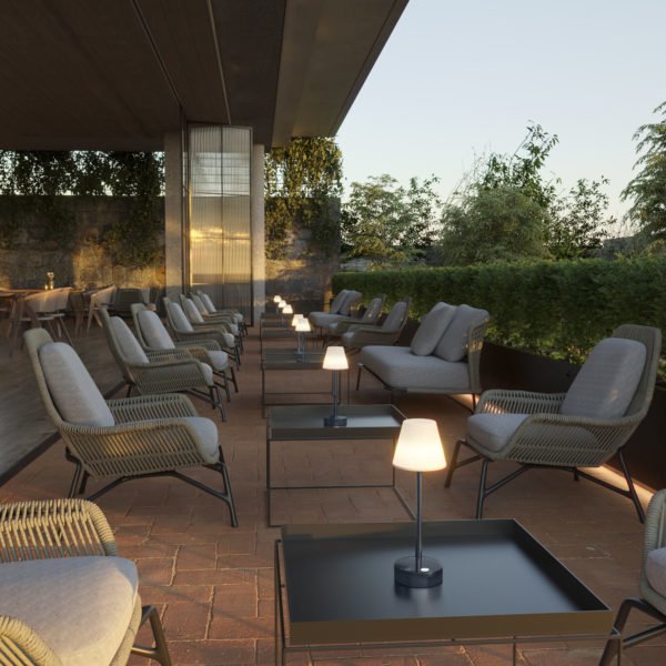 Newgarden Lola Slim Lámpara De Mesa E27 0,2 W Antracita