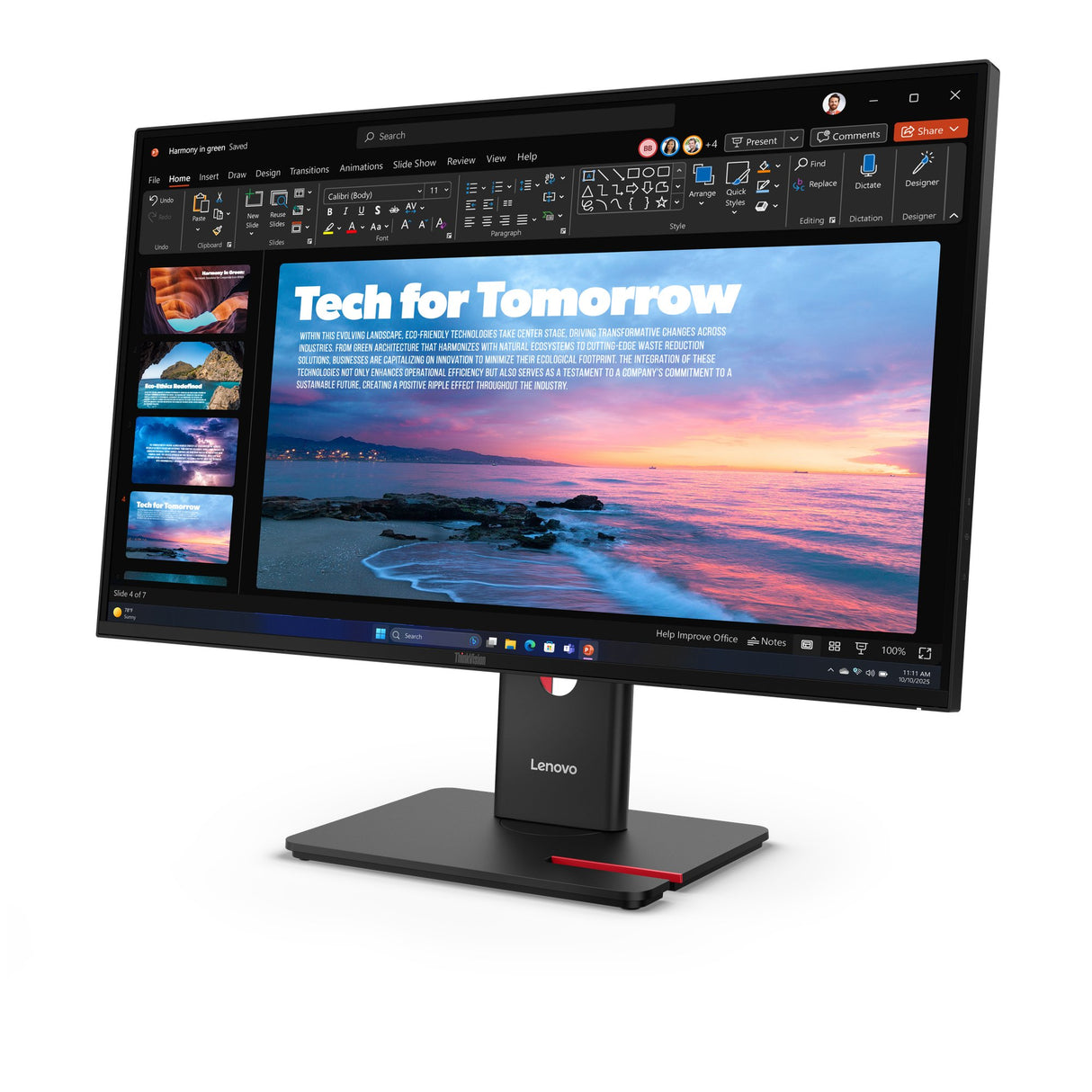 EAN 0198156756008 - Lenovo ThinkVision T27QD-40 pantalla para PC 68,6 cm (27") 2560 x 1440 Pixeles Wide Quad HD LED Negro imagen 2
