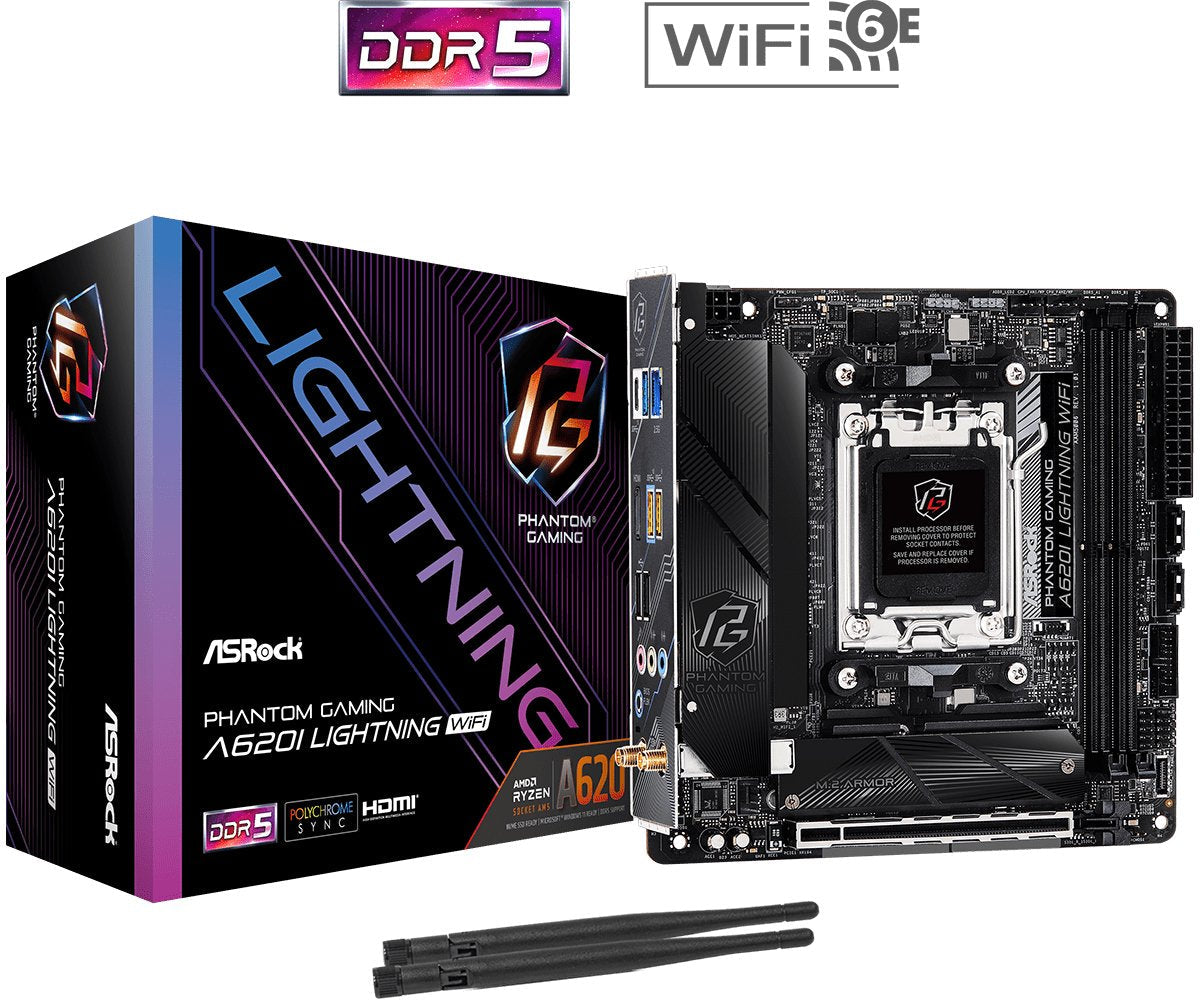 EAN 4710483944246 - Asrock A620I Lightning WiFi AMD A620 Zócalo AM5 mini ITX imagen 6