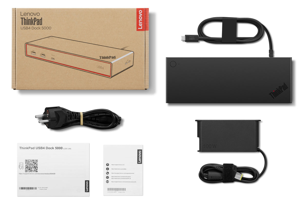 EAN 0195892147145 - Lenovo ThinkPad USB4 Dock 5000 (with 135W Adapter) Alámbrico Negro imagen 9