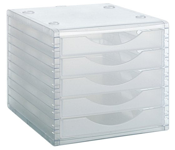 Archivo 2000 Módulo Archivotec 5 Cajones Válido Para Formato Din A4, Fólio Y Subcarpeta 340x270x260 Mm Cristal Traslúcido