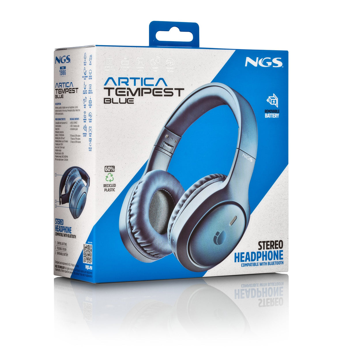 EAN 8435430628708 - NGS Artica Tempest Blue Auriculares Inalámbrico y alámbrico Diadema Llamadas/Música USB Tipo C Bluetooth imagen 6