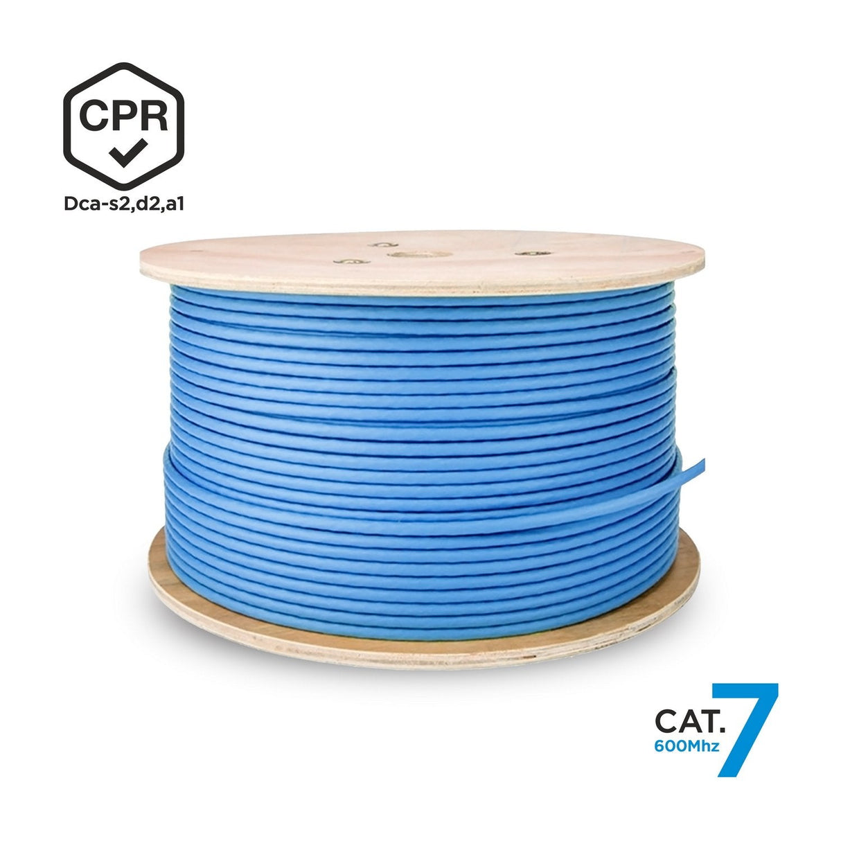 Aisens Bobina Cable Rj45 Lszh Cpr Dca Cat.7 600 Mhz S/Ftp Awg23 - 305m - Azul