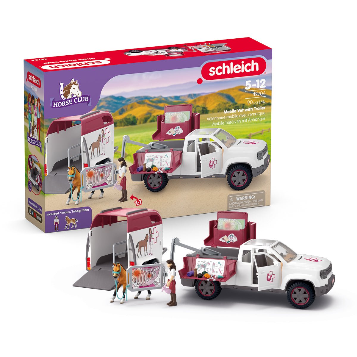 Schleich Horse Club Veterinario Móvil Con Remolque, Edificio De Juegos 42704