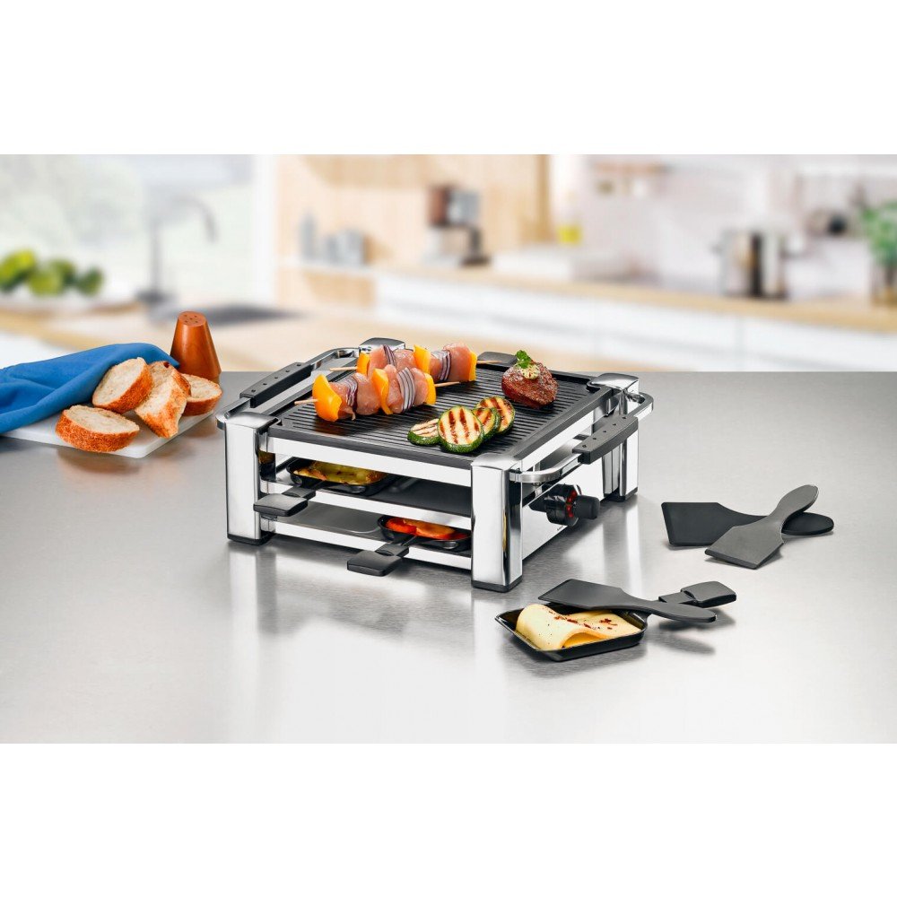 EAN 4001797238009 - Rommelsbacher RCC 1000 parrilla de interior 4 personas(s) 1000 W Negro, Cromo imagen 3
