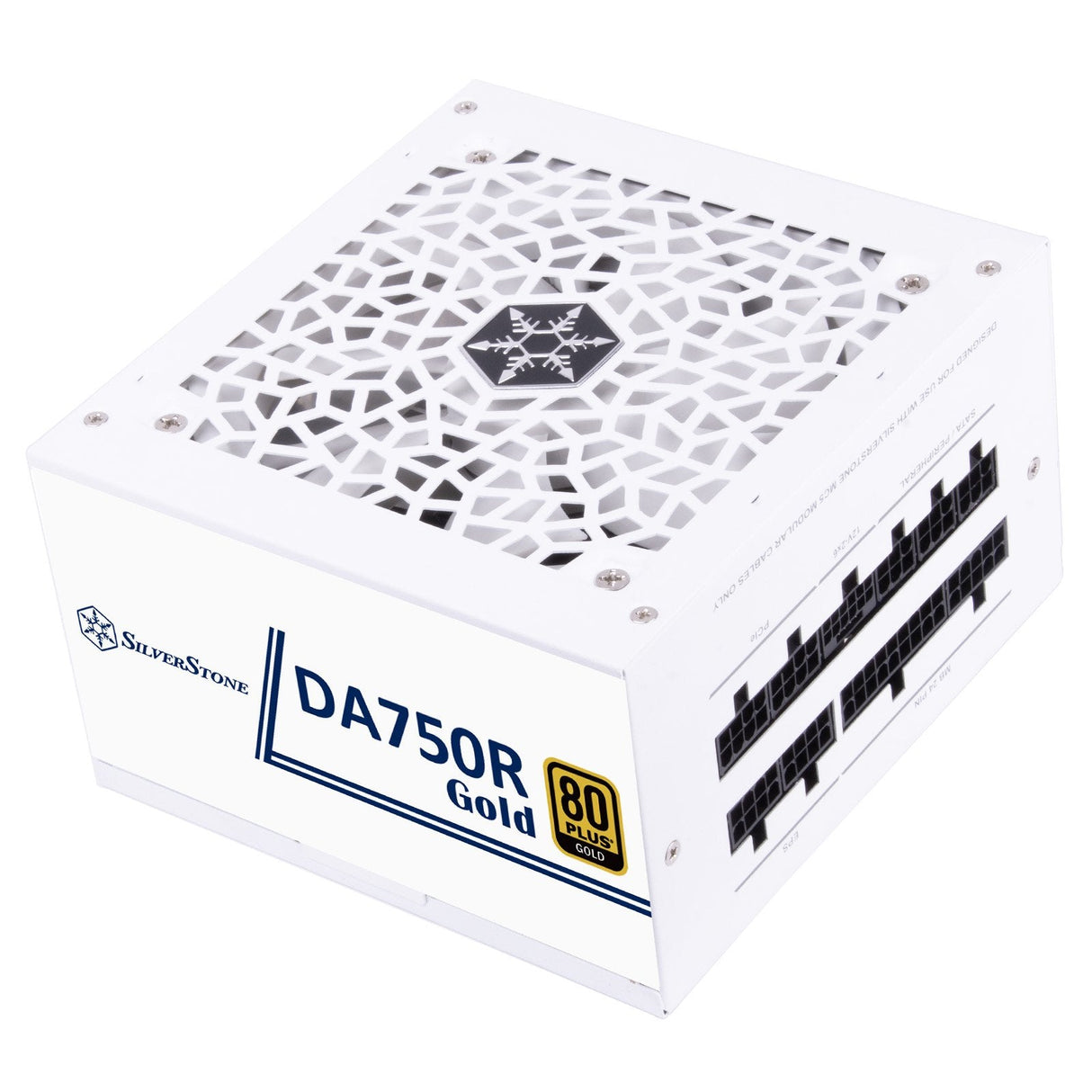 Fuente De Alimentación Silverstone Sst-Da750r-Gma-Www Para Pc Blanca, 1x Atx3.0 De 12 Pines, 4x Pcie, Gestión De Cables, 750 Vatios Sst-Da750r-Gma-Www