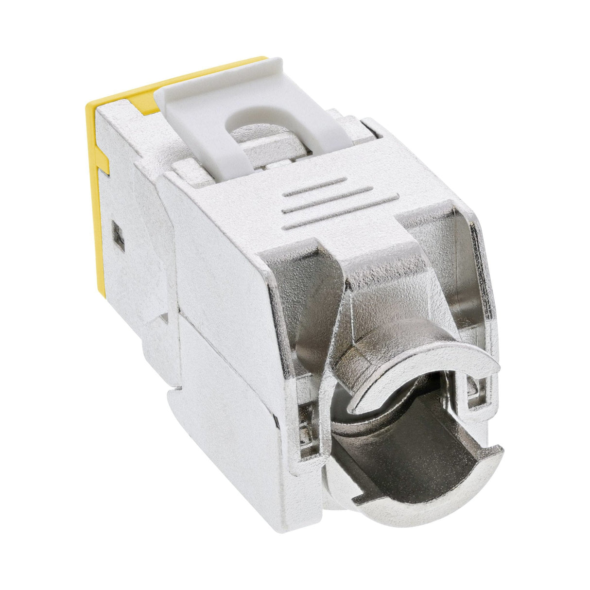 8 Piezas Pack Jack Inline Keystone Rj45, Blindado, Cat.6a, Amarillo