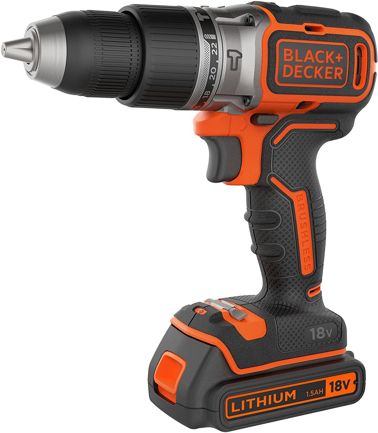Taladro De Impacto Con Batería Bl188kb, 18volt Negro / Naranja, Estuche, 2 Baterías De Ión De Litio (1.5ah)